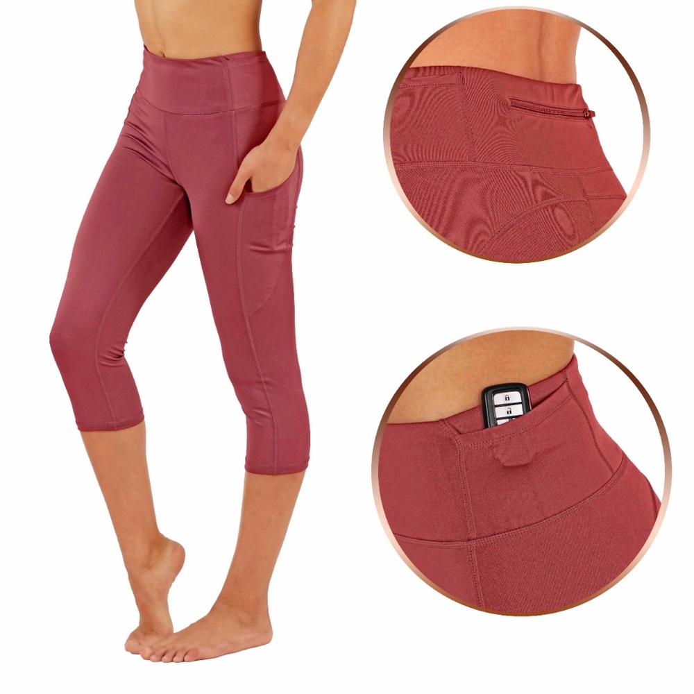 Capri yoga leggings side,key and back pockets - Picture 3 of 3
